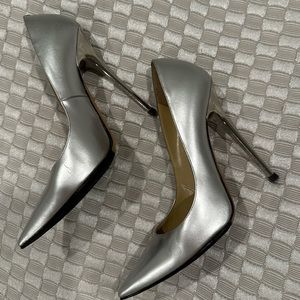 Jimmy Choo Silver Stilettos Size 7